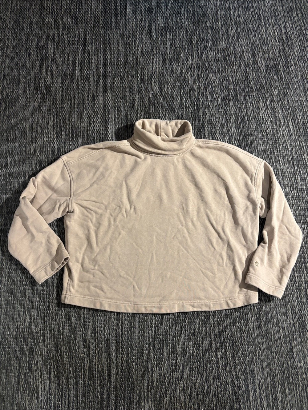 Everlane Turtleneck Sweater Oversized Beige Fall Neutral Staple Size Smal